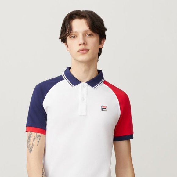 Fila Other - FILA Men's APOLLO White LOGO Polo Shirt